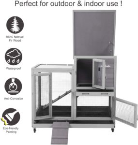 aivituvin rabbit hutch indoor and outdoor use