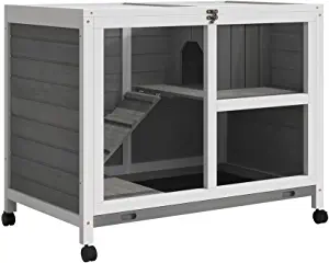 Pawhut 2 story rabbit hutch